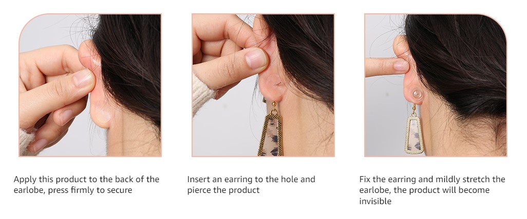 Invisible Earlobe Support Patches 隱形防耳洞下垂保護貼片